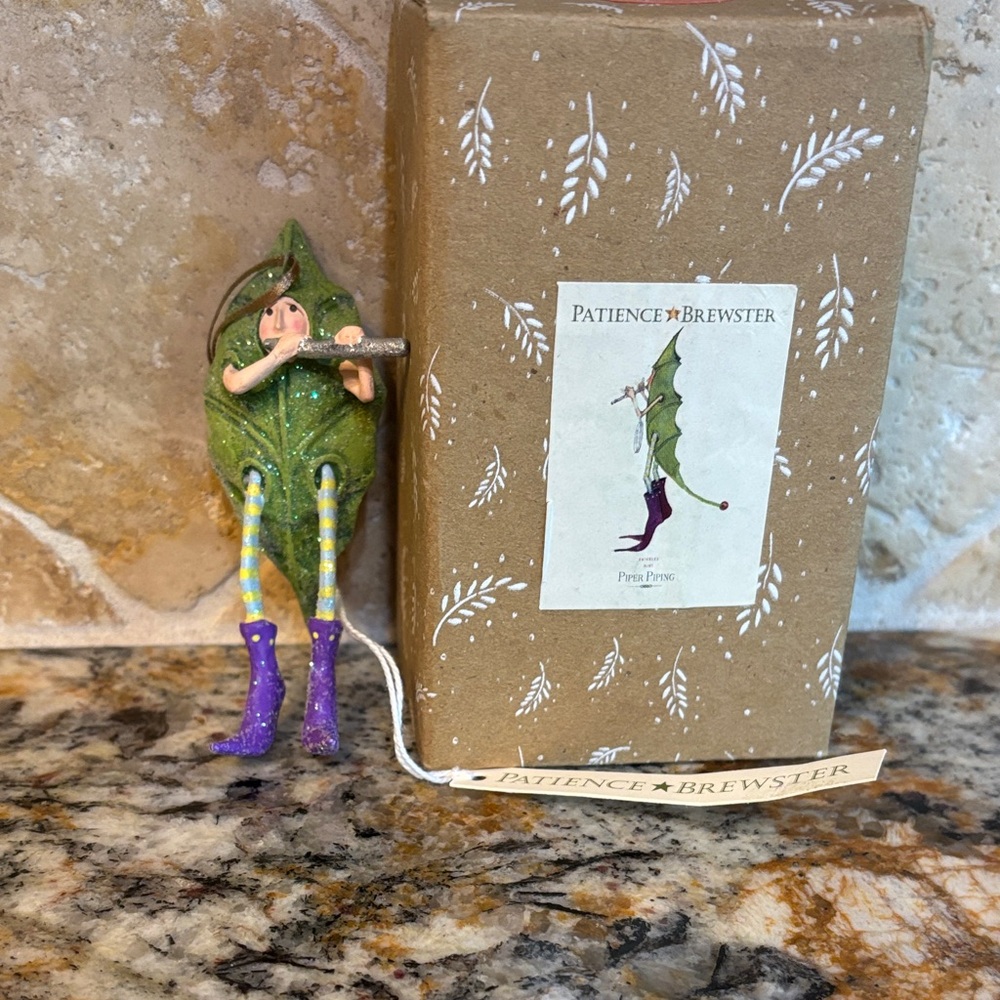 Patience Brewster Leaf Fairy Ornament in Original Box- "12 Days of Christmas"